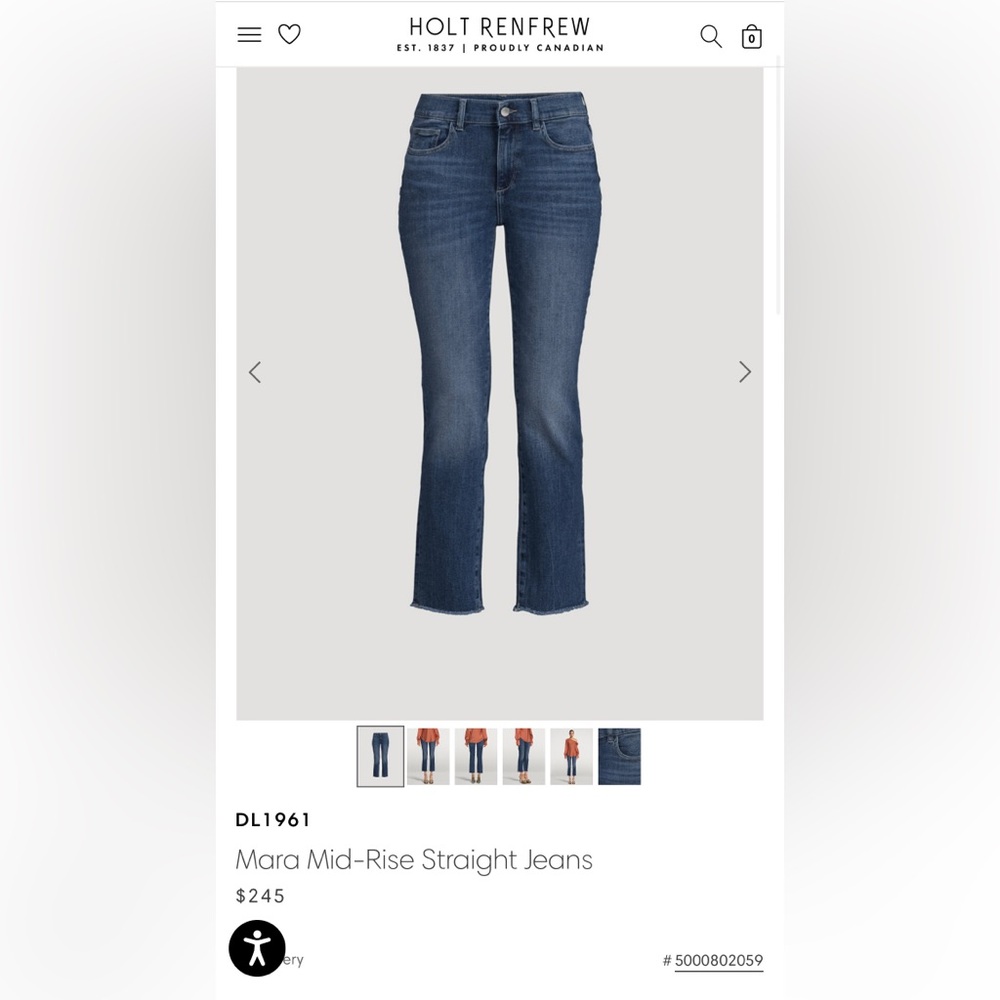 Women's DL1961 Mara Crop Straight Jean